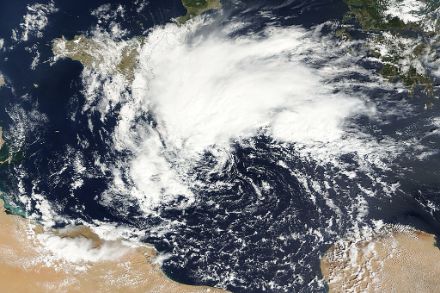 NASA Satellitenbild des Sturmtiefs Daniel am 8.9.2023
