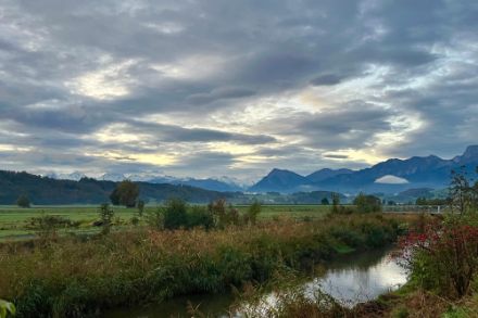 Bewölkte Verhältnisse in Mühlethurnen BE am Mittwochmorgen. Bild: Meteomeldungen/App