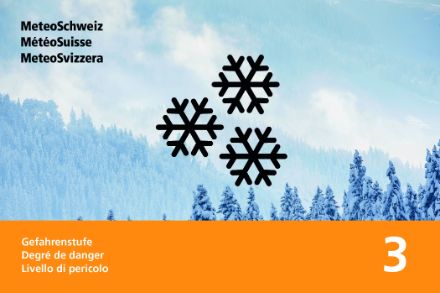 Symbolbild Schneewarnung Stufe 3