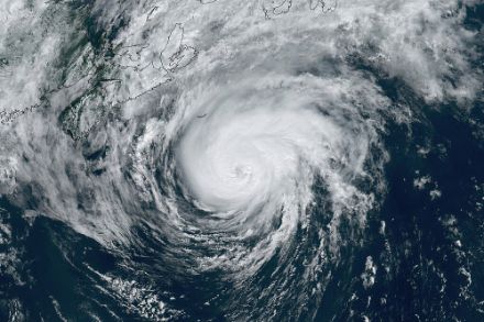 Hurrikan «Ernesto» am 19. August 2024 vor der Küste Kanadas. Bild: NOAA/NASA