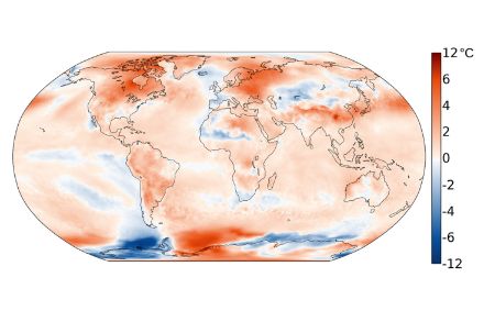 Weltkarte zur Temperaturverteilung im September 2024