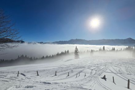 Blick auf die Nebeldecke in Sörenberg LU. Bild: Meteomeldung/App