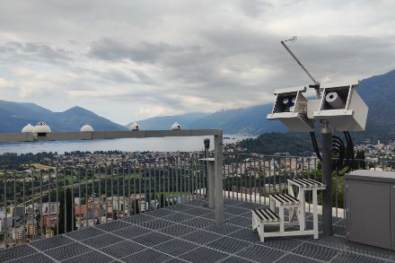 SwissMetnet- und SACRaM-Instrumente am Regionalzentrum Locarno der MeteoSchweiz.