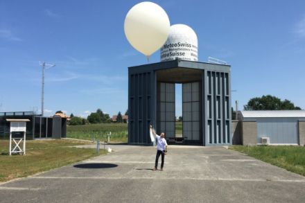 Start eines Wetterballons in Payerne.