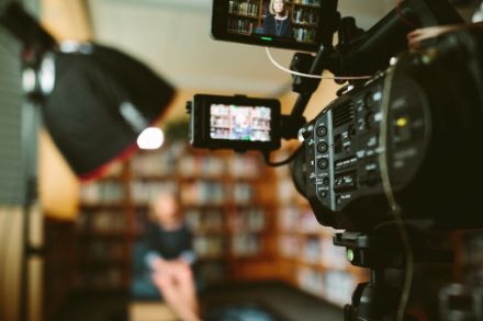 Videoaufnahme eines Interviews